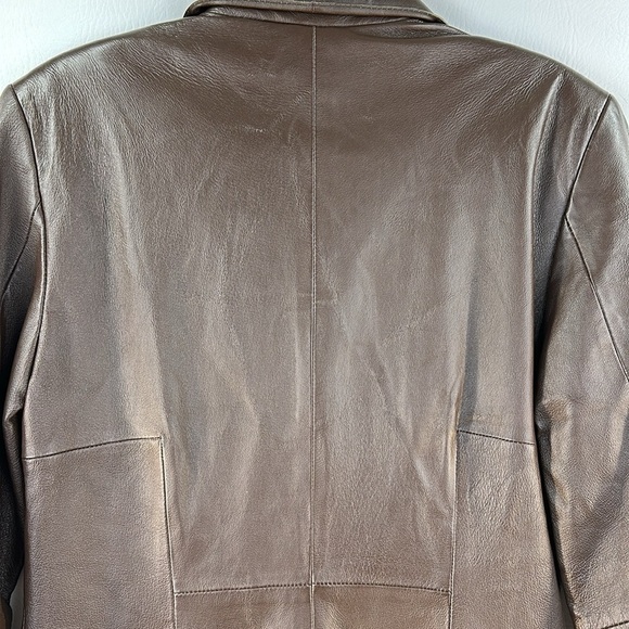 Shape Fx Button Down Leather Blazer, 8 - Picture 6 of 10